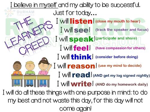 Our Learner's Creed 